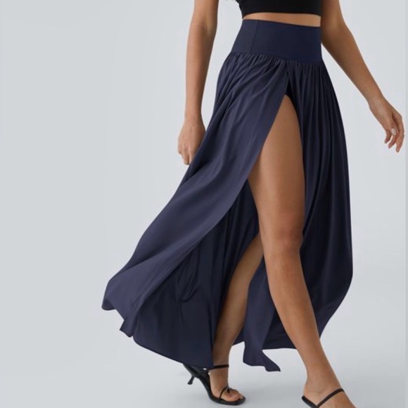 HALARA Dresses & Skirts - Halara Breezefull High Waisted 2-in-1 Flowy Quick Dry Maxi Casual Skirt medium
